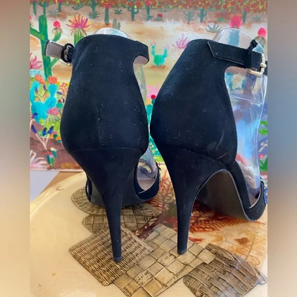 Betsey Johnson Lenox T-Strap Dress Sandals, High Heels, Blk, Multi Color, 8.5 - Picture 4 of 16